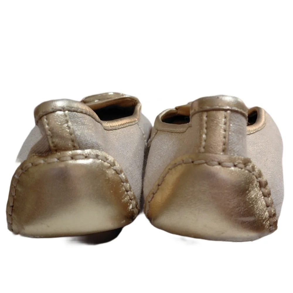 Michael Kors Lillie Gold Ballet Flats Women's Size 7.5